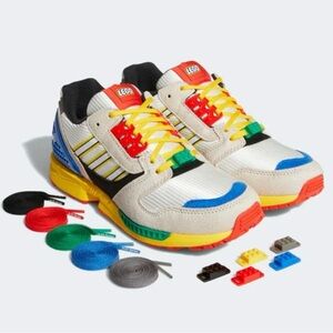 Lego x Adidas ZX 8000 Originals sneakers box laces